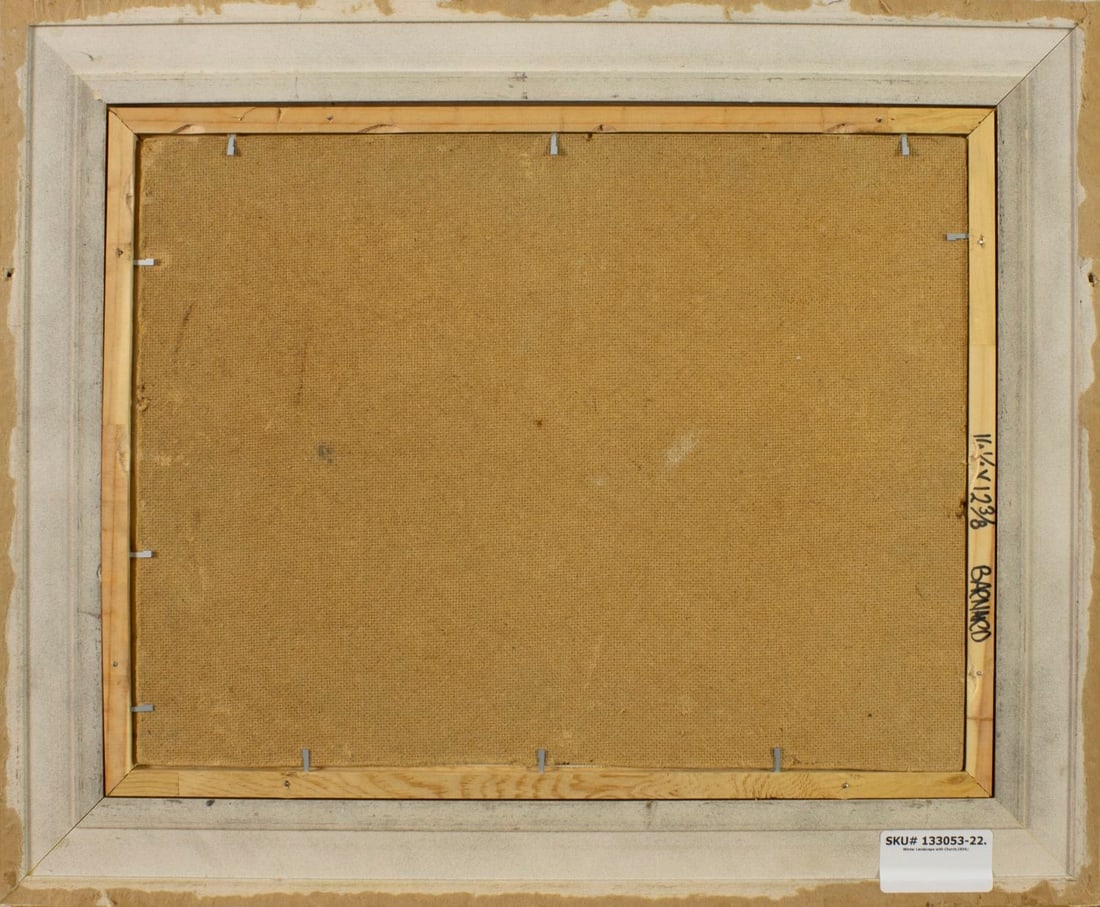 Artwork by Andrei Shagarov, Winter Landscape with Church, Made of oil on board