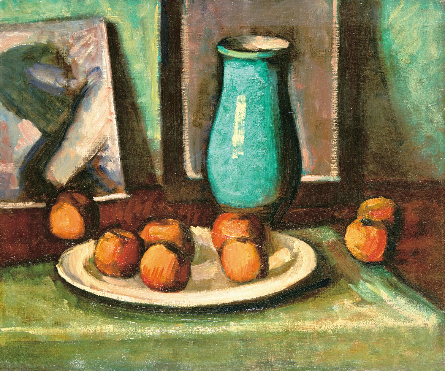 Deszö Czigány | Still-life with Green Jug and Apples (1930s) | MutualArt