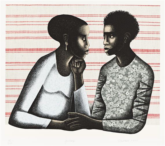 Gossip. by Elizabeth Catlett, 2005