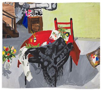 Studio Interior [and] Abstract Still Life. - Mary Beth Edelson