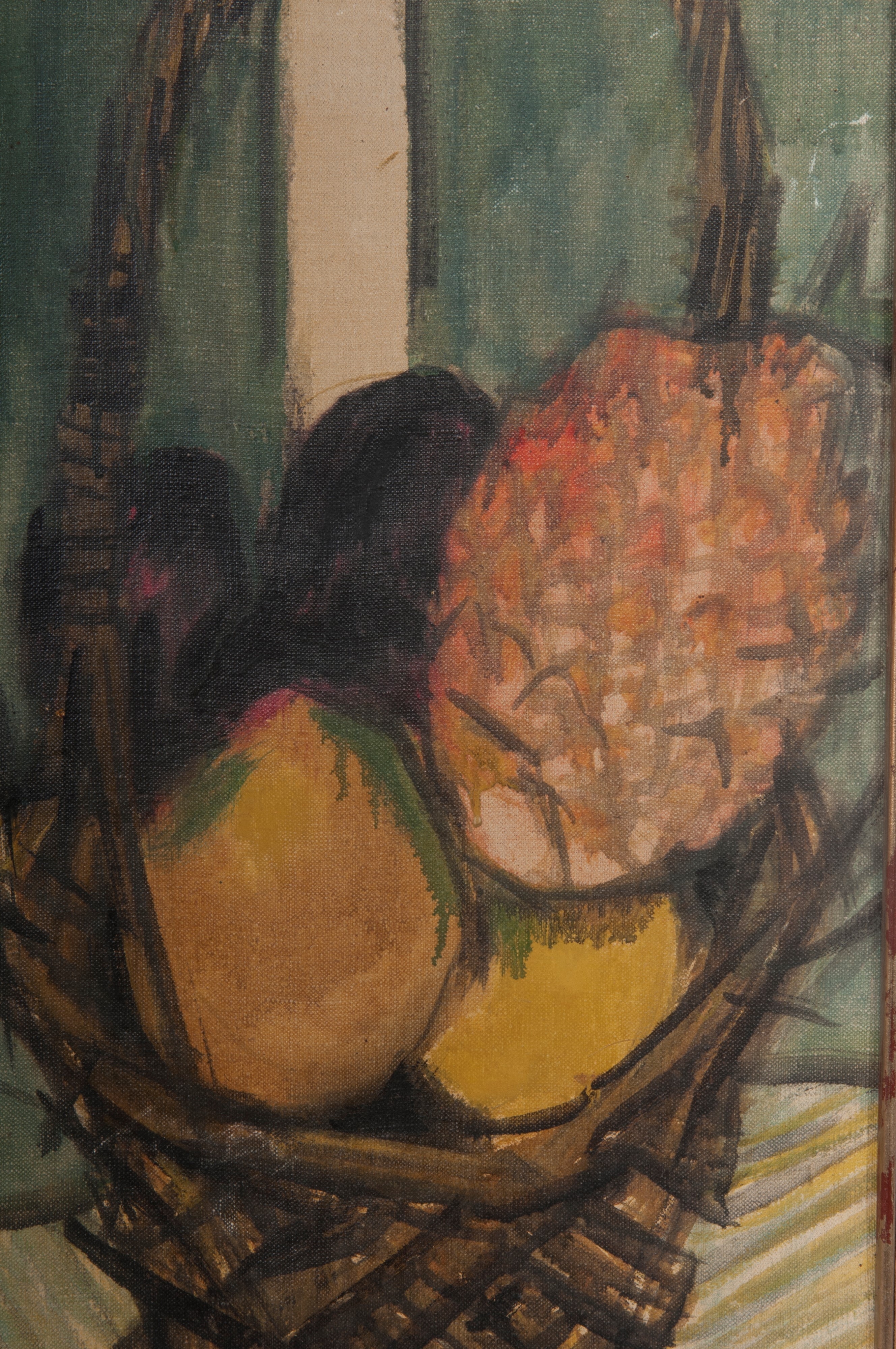 Artwork by Antonio Cardile, Basket with fruit, Made of oil painting on canvas