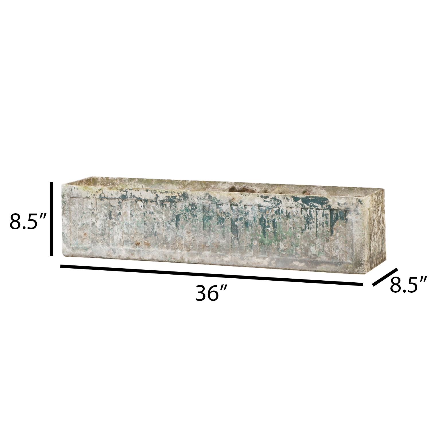 Planters | A pair of cast stone French fluted rectangular planters ...