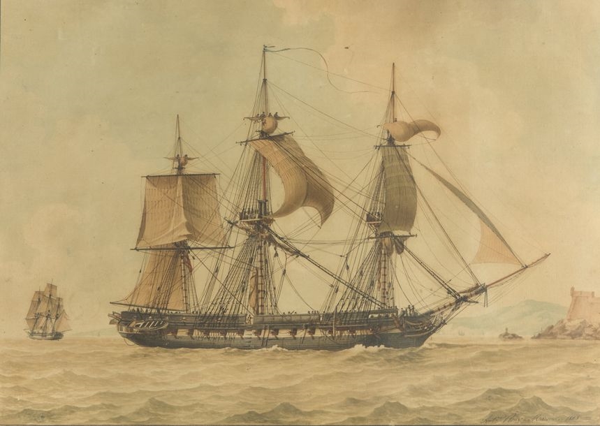 Mathieu Antoine Roux | Portrait of a ship (1865) | MutualArt