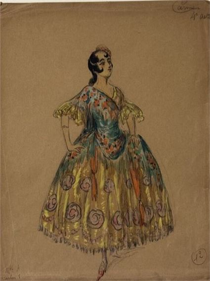 Costumes for a performance of this three-act operetta by Franz Lehár circa 1929 - Charles Bétout
