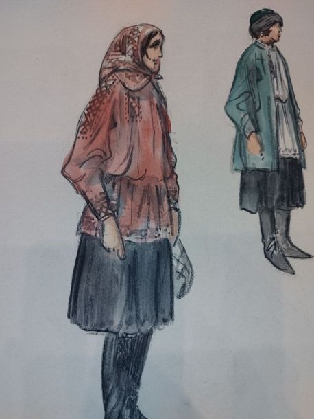 Artwork by Charles Bétout, Costumes for a performance of this three-act operetta by Franz Lehár circa 1929, Made of silkscreen on paper