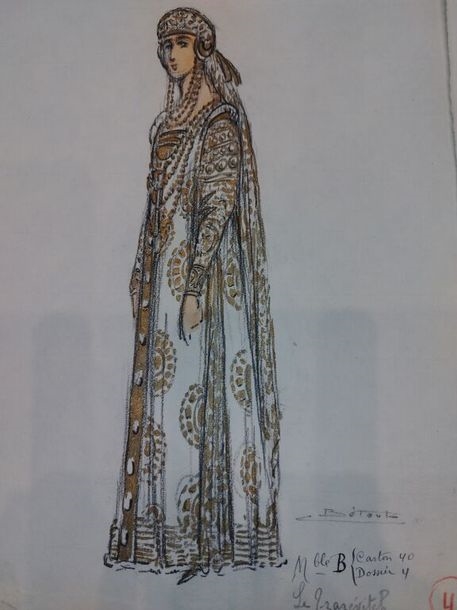 Artwork by Charles Bétout, Costumes for a performance of this three-act operetta by Franz Lehár circa 1929, Made of silkscreen on paper