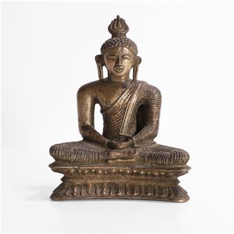 A Sri Lankan bronze figure of the Buddha - Sri Lankan School, 19th Century