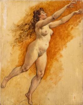 A nude female figure - Symbolism School