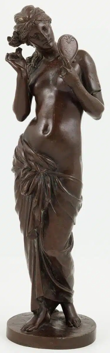 Artwork by Julius Moser, WENUS ZE ZWIERCIADŁEM, Made of bronze