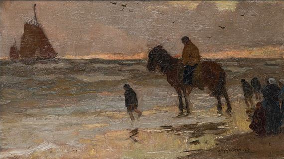 Waiting for the arrival of the fleet by Willy Sluiter