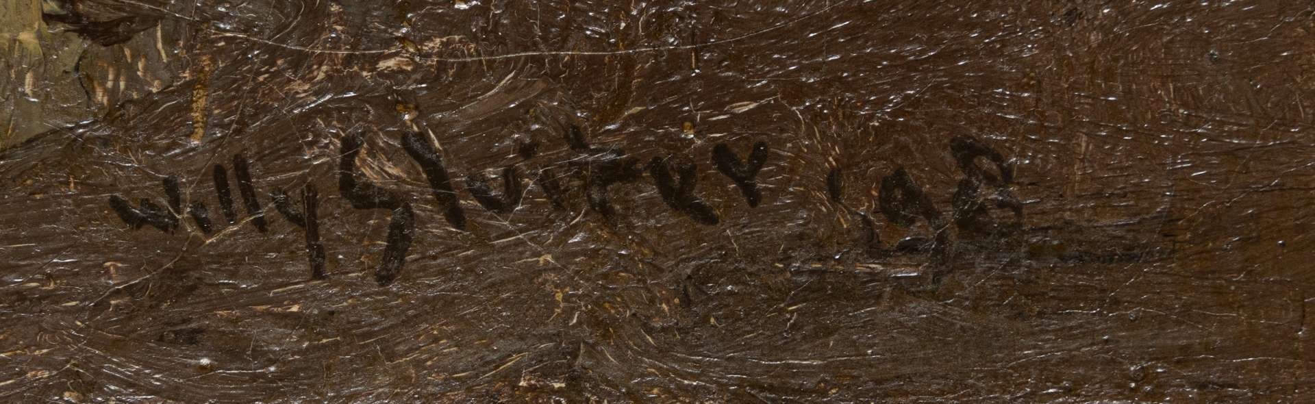 Artwork by Willy Sluiter, Waiting for the arrival of the fleet, Made of oil on canvas