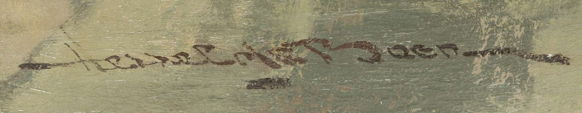 Artwork by Hessel de Boer, View on a Parisian street, Made of oil on canvas