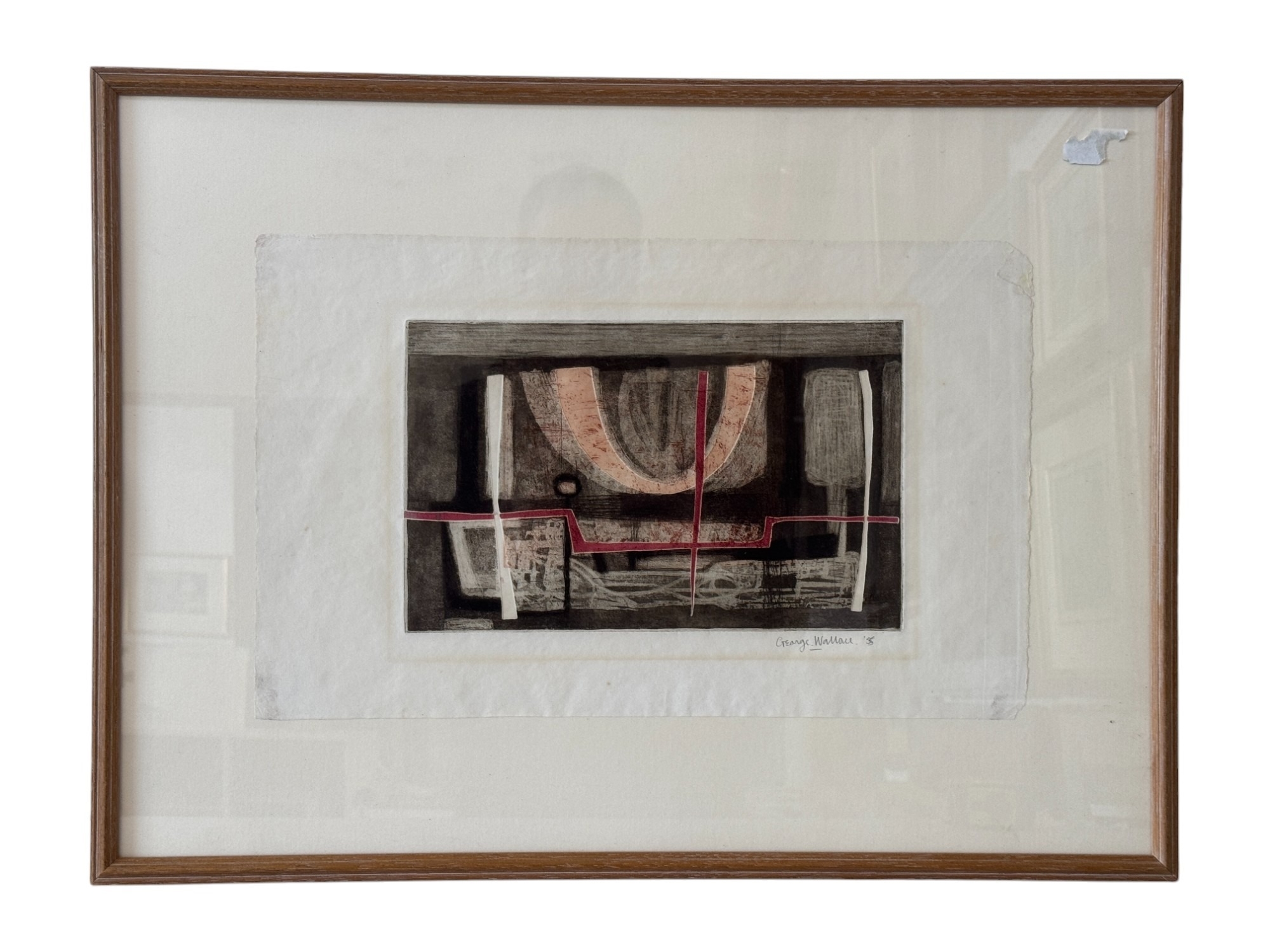 Artwork by George Wallace, Modernist geometric design, Made of etching