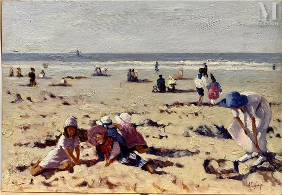 Jeux sur la plage / Conversation en bord de mer by Anne de Jaeger