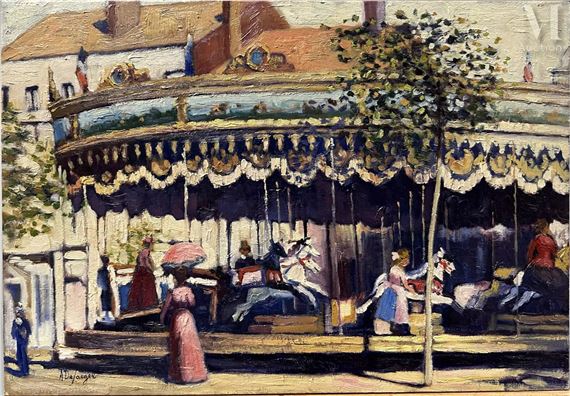 Carrousel / Jeux sur la plage by Anne de Jaeger