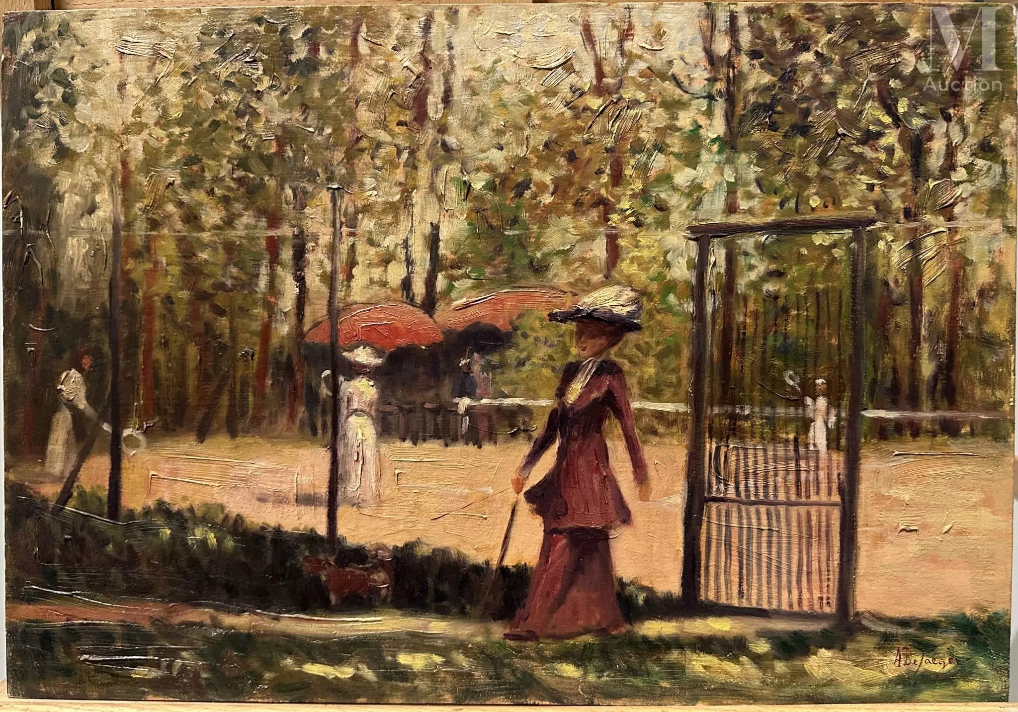 Artwork by Anne de Jaeger, La foule / Femme se promenant, Made of Panel