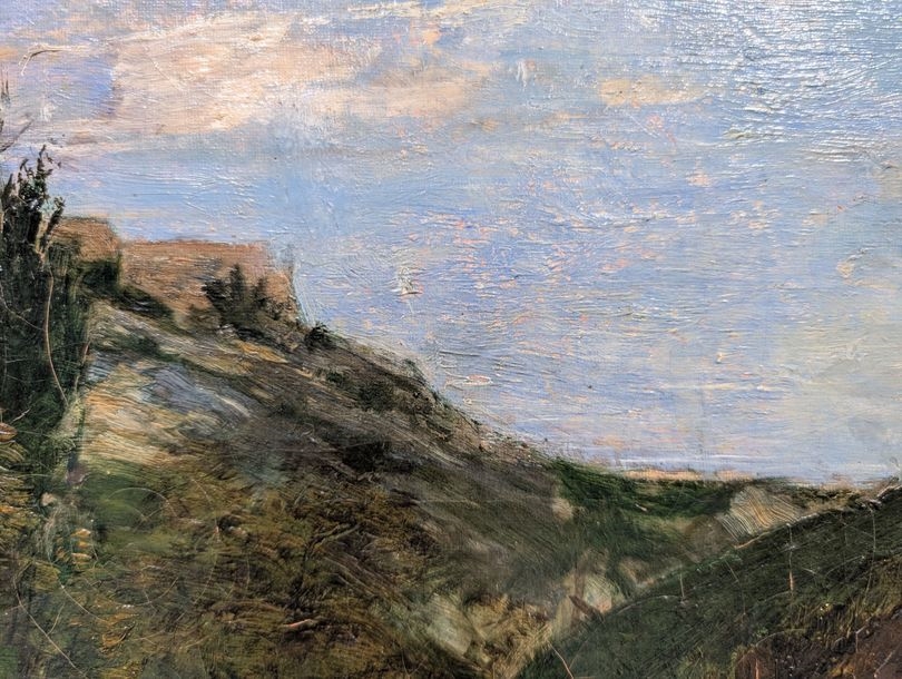 Artwork by Léon Lehmann, "Landscape Oil on canvas Signed lower center H 40 x W 32, Made of Oil on canvas