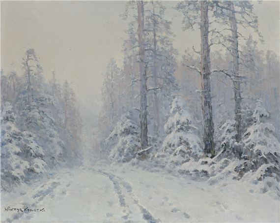 PEJZAŻ ZIMOWY by Wiktor Korecki