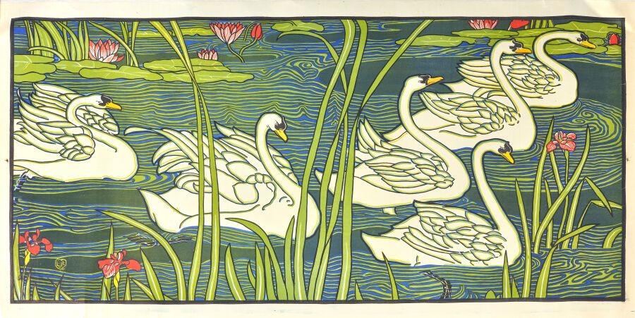 Louis Rhead | The Swans (Circa 1896) | MutualArt