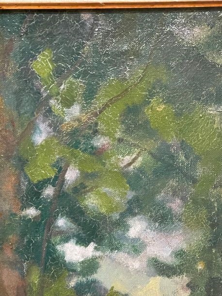 Artwork by Léon Giran-Max, Boating scene, Made of Oil on canvas