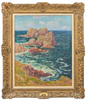 Henri Moret、ILE DE GROIX、海外版超希少レゾネ、新品額付 Seascape Groix Port Melite by Monet - Paint by Numbers