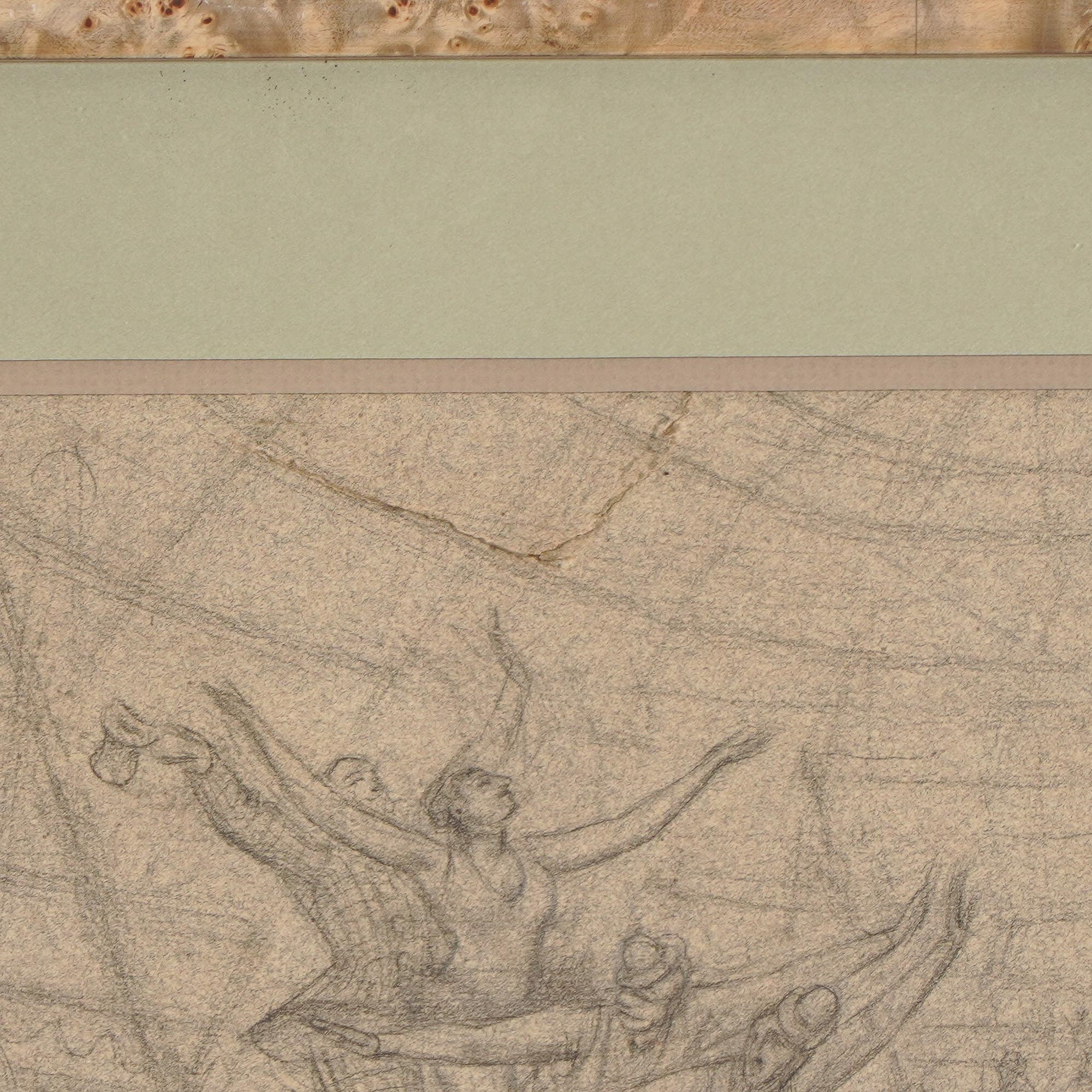 Artwork by Hyman Bloom, Hyman Bloom, Original Drawing, Circus Scene, Pencil on Paper, Signed, Made of graphite drawing