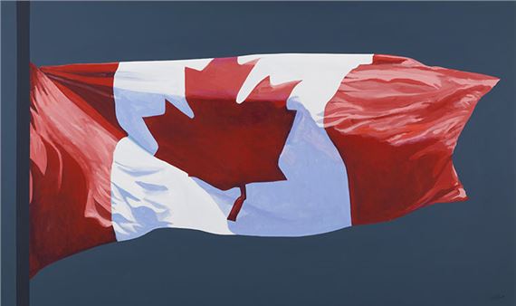 Painted Flag by Charles Pachter, dated 1984