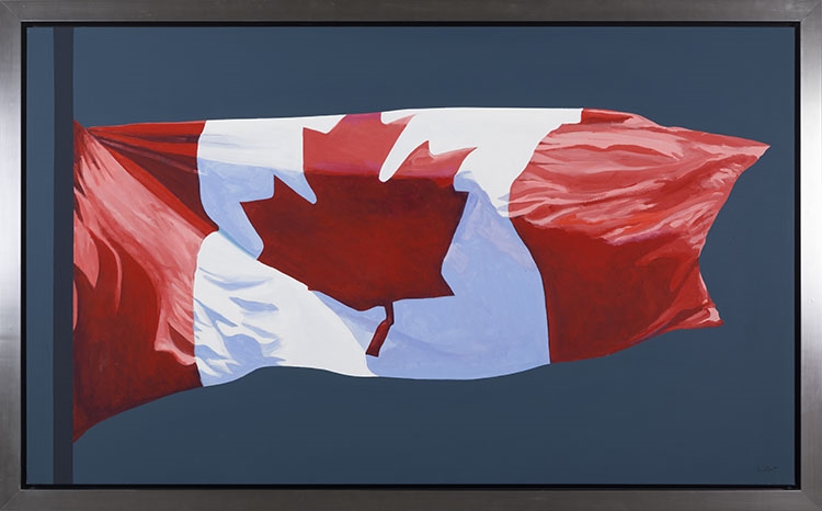 Artwork by Charles Pachter, Painted Flag, Made of acrylic on canvas
