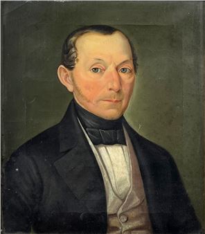Portrait d'homme de la famille Chatillon et Perret - Geneva School, 19th Century