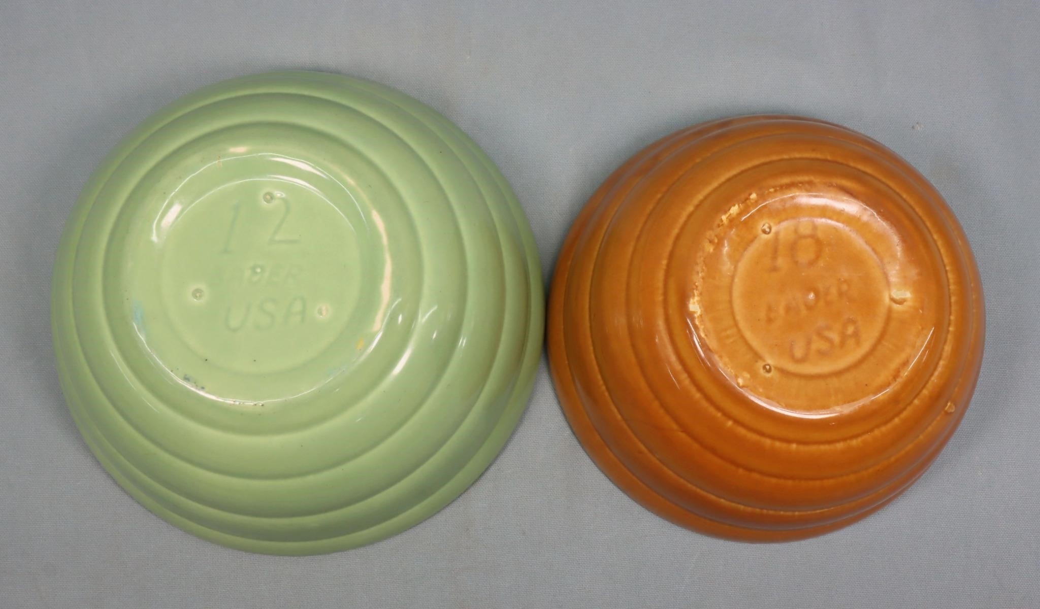 Artwork by Mark Bauer, 5) Bauer Pottery "La Linda" Mixing Bowls, Made of Pottery