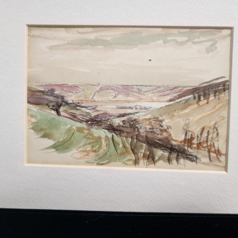 Artwork by Harlan Hubbard, Harlan Hubbard 5x7 WC River View, Made of WC