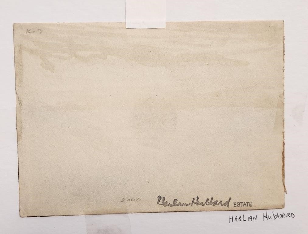 Artwork by Harlan Hubbard, Harlan Hubbard 5x7 WC River View, Made of WC