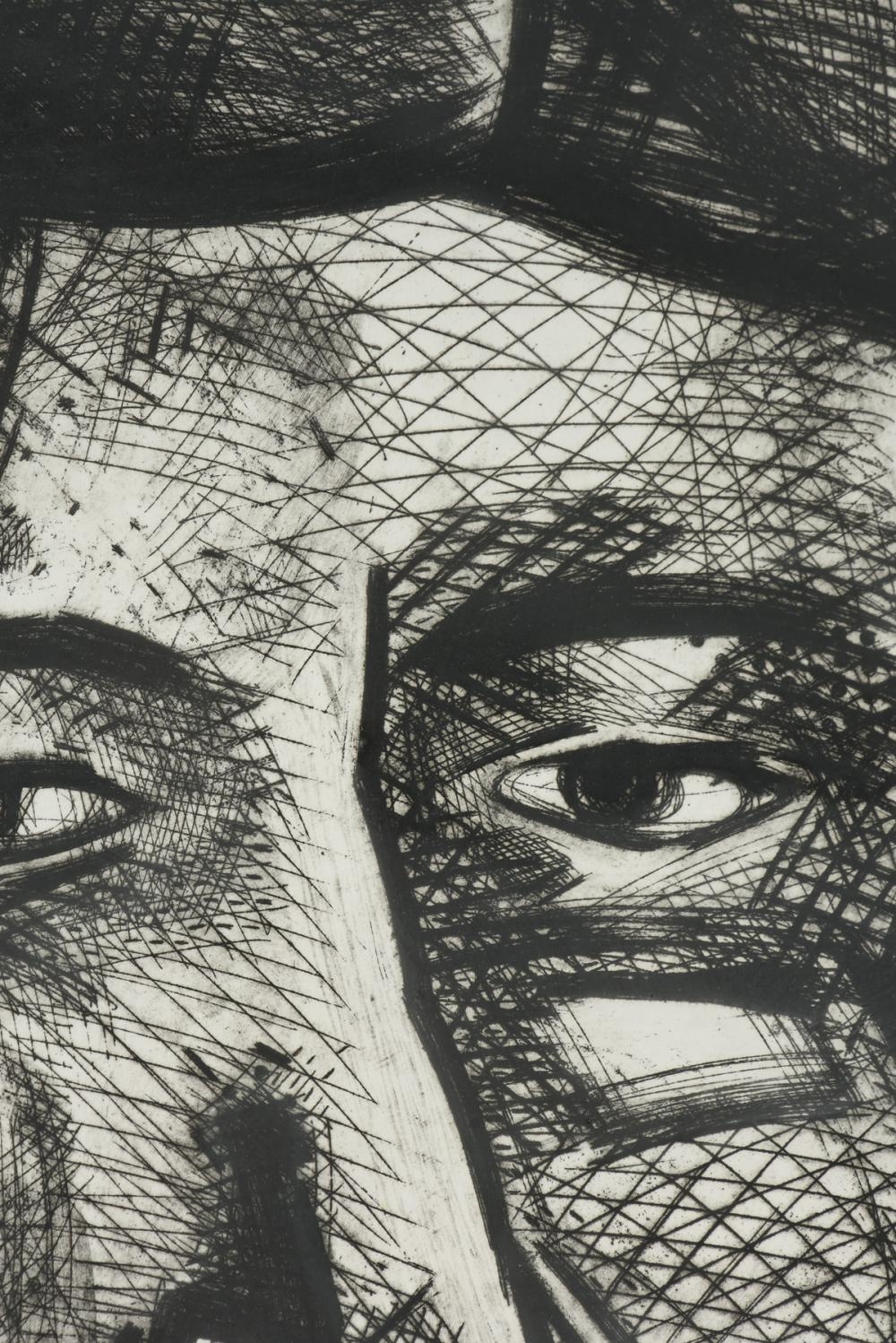 Artwork by Karin Broker, Portrait I,, Made of etching on paper