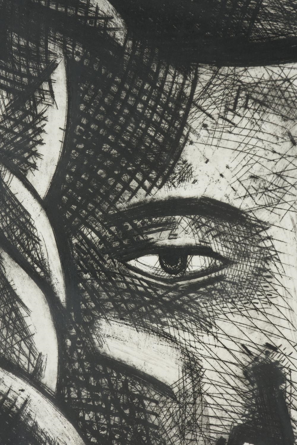 Artwork by Karin Broker, Portrait I,, Made of etching on paper