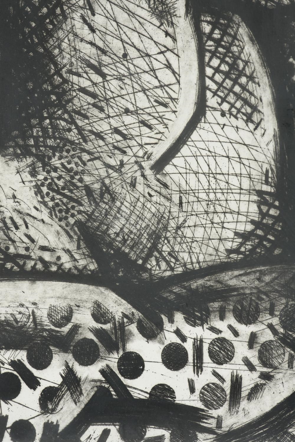 Artwork by Karin Broker, Portrait I,, Made of etching on paper