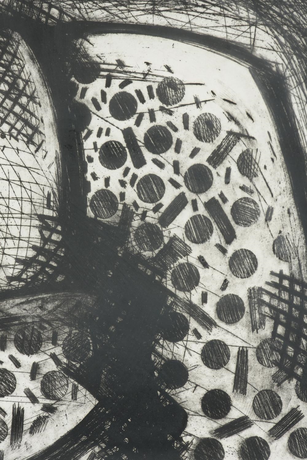 Artwork by Karin Broker, Portrait I,, Made of etching on paper