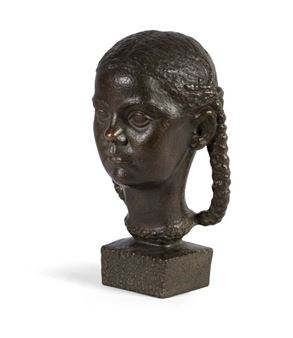 Bust of a Young Girl [Presumed portrait of Glówka Dziewczynki] - Josef Proszowski