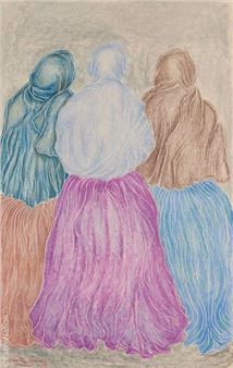 Three women from behind - Héctor Xavier