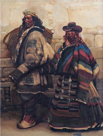 ENTERING VILLAGE by Chen Danqing, 1985