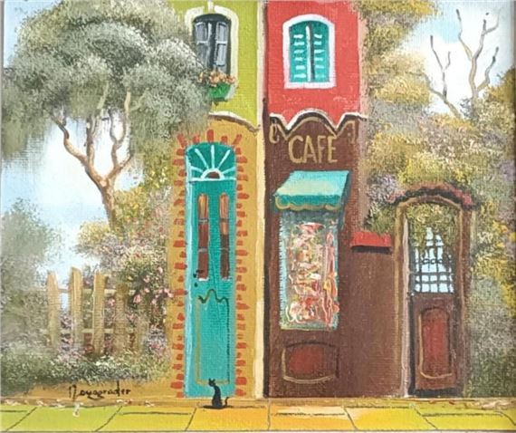 JACOV NOWOGRODER- Original oil on panel board by Jacov Nowogroder