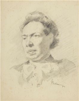 Portrét manželky, maliarky Lenky Belányi - Viktor Belanyi