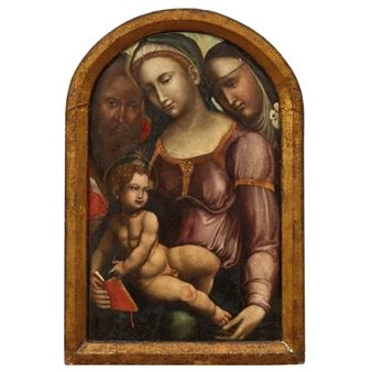 Sienese artist (Bartolomeo Neroni, known as il Riccio?), 16th century, HOLY FAMILY - Bartolomeo Neroni