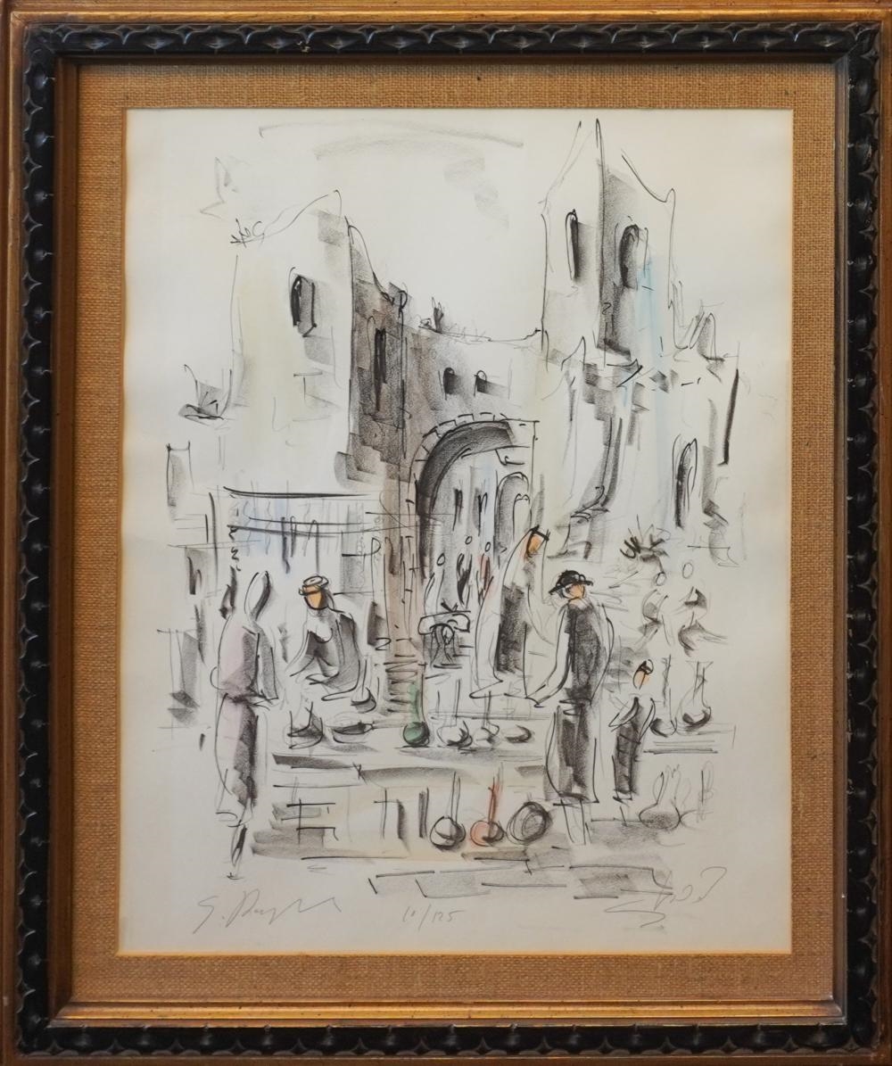 Zvi Raphaeli | Figures on a Street | MutualArt