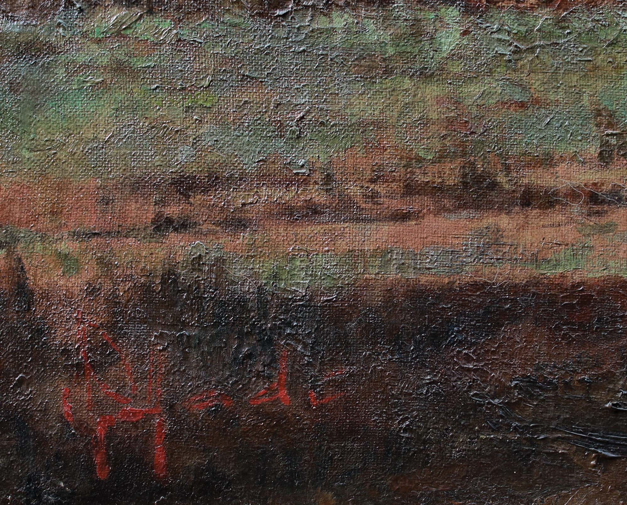 Artwork by R. Hadi, Planting Rice, Made of Oil on canvas