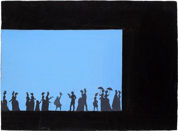 Sketch of the stage of the shadow theatre "Sensation!!!" - Tatiana Georgievna Bruni