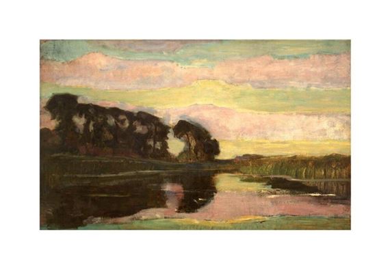 piet-mondrian-river-landscape-with-pink-and-yellow-green-sky-1907