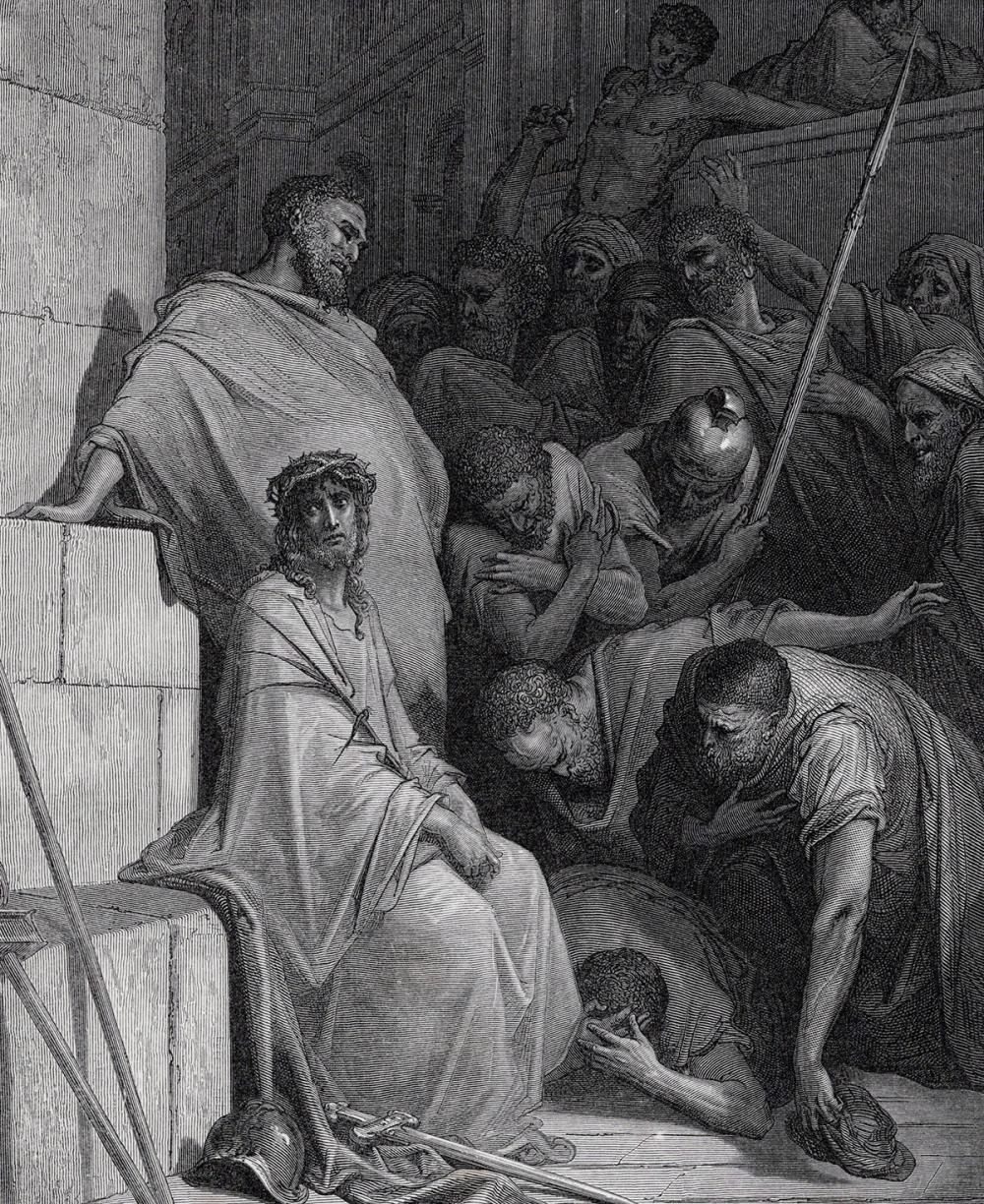 Gustave Doré | Gustave Dore Christ Mocked c. 1880 Wood Engraving ...