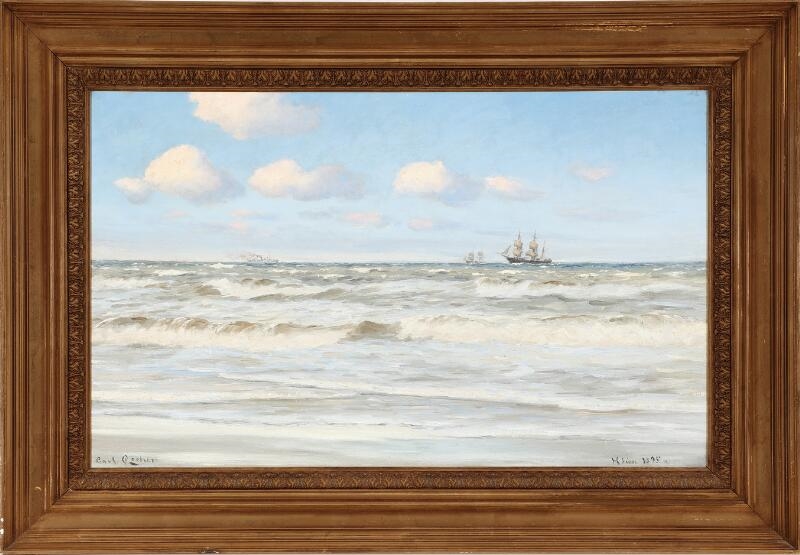 Carl Ludvig Thilson Locher | Breakers, Gammel Skagen (1895) | MutualArt