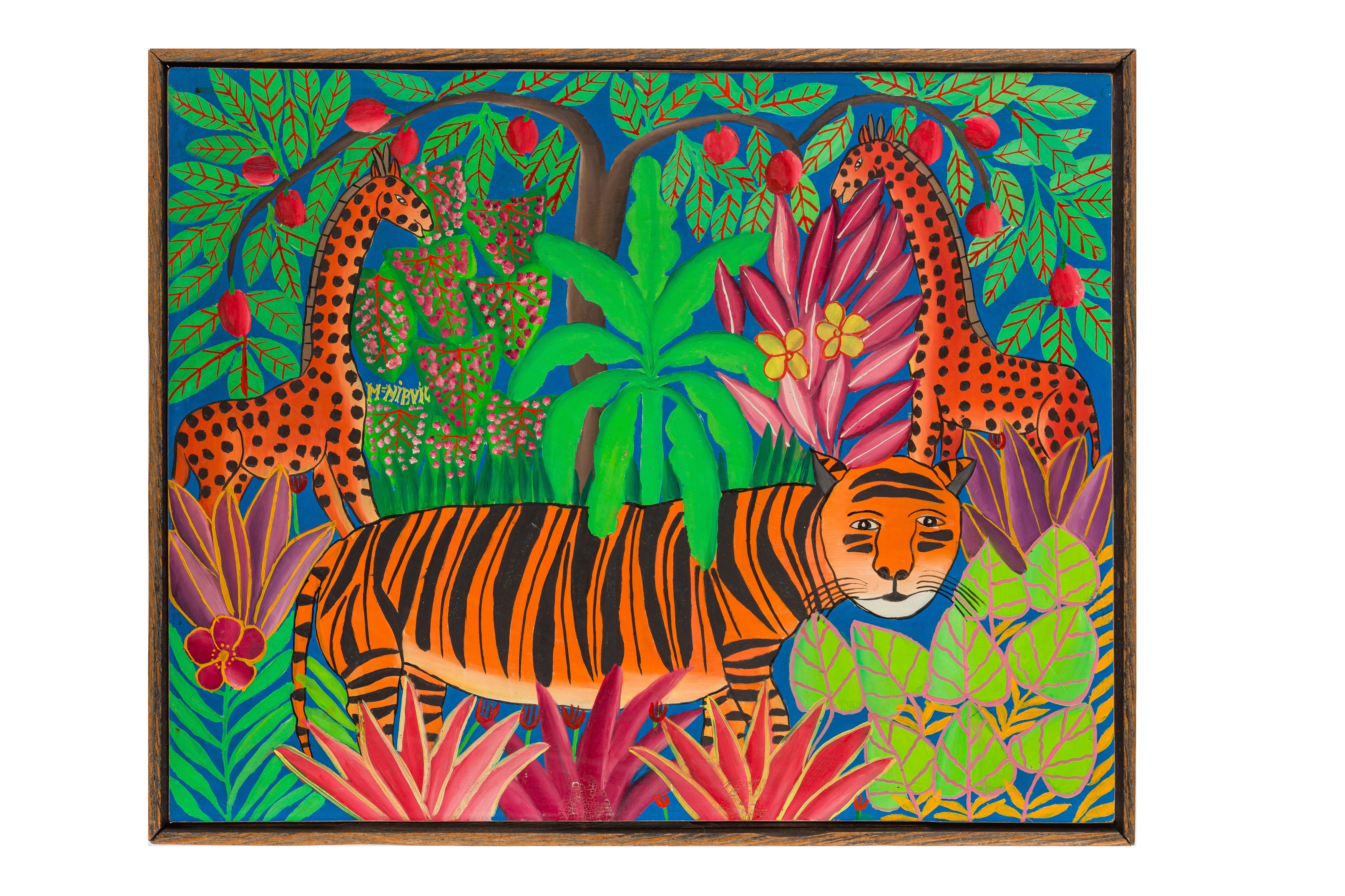 Artwork by Madeline Mirvil, Chiswick HQ, Made of oil on board