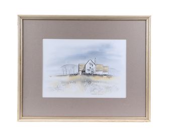 Farmhouse in Gloucester - signed lower right - Charles Gould